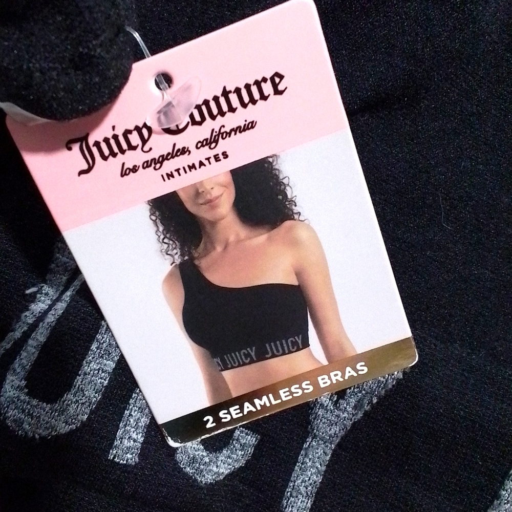 NEW Juicy Couture Seamless One Shoulder Bras 2 PK